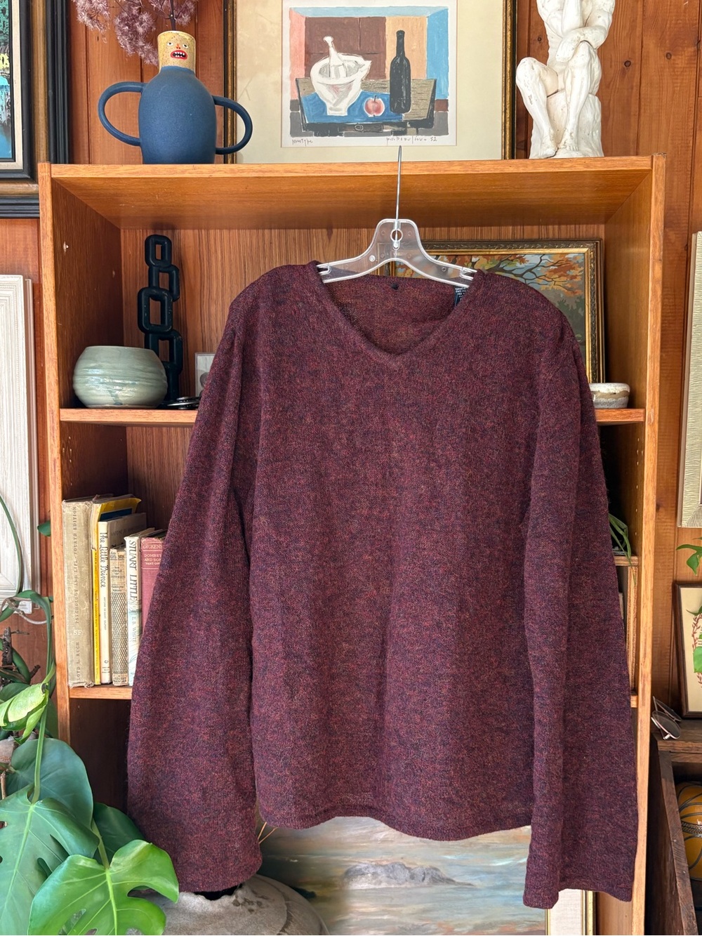 90s VTG Giant Oversize Merino Blend sweater OS - Picture 2 of 9